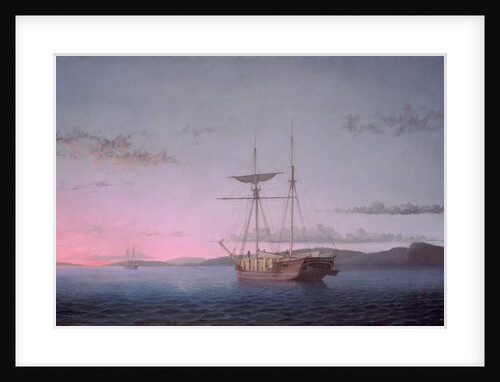 Lumber Schooners at Evening on Penobscot Bay, 1863 by Fitz Henry Lane