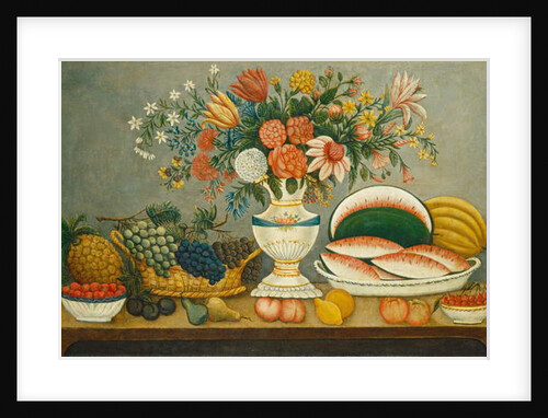 Fruit and Flowers, c.1850 by American School