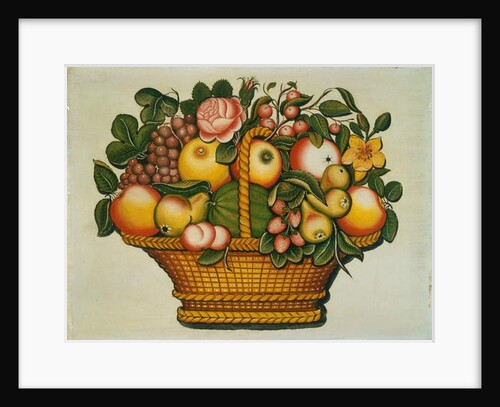 Basket of Fruit with Flowers, c.1830 by American School