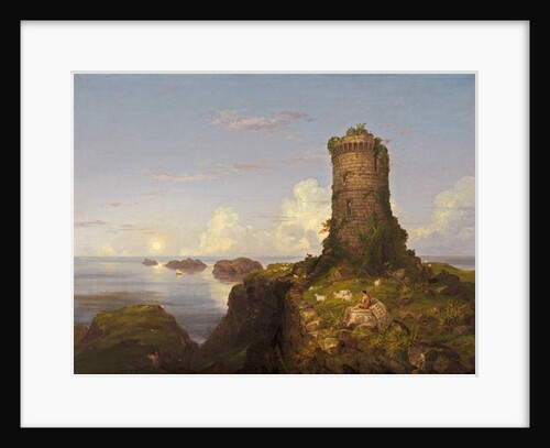 Italian Coast Scene with Ruined Tower, 1838 by Thomas Cole