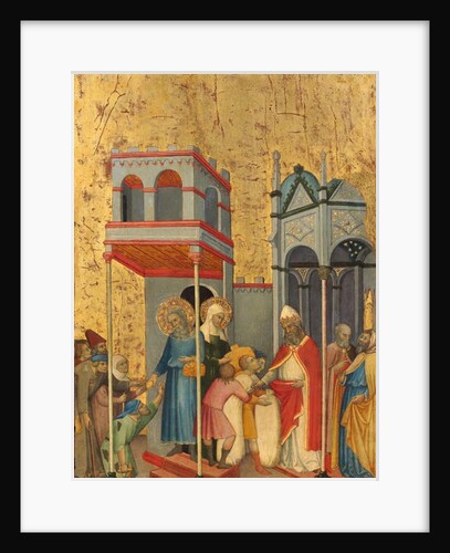 Joachim and Anna giving food to the Poor and offerings to the Temple, c.1400-5 by Andrea di Bartolo