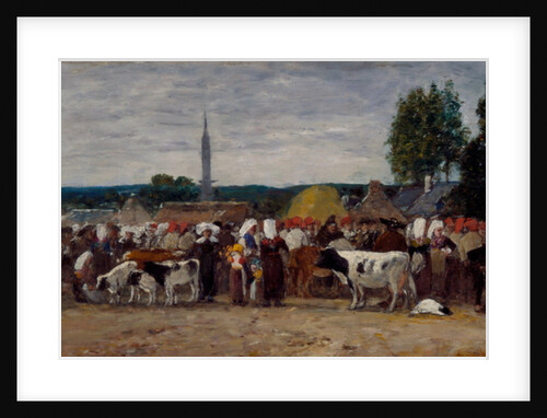 Fair in Brittany, 1874 by Eugene Louis Boudin