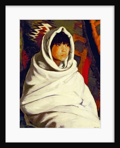 Indian Girl in a White Blanket, 1917 by Robert Cozad Henri