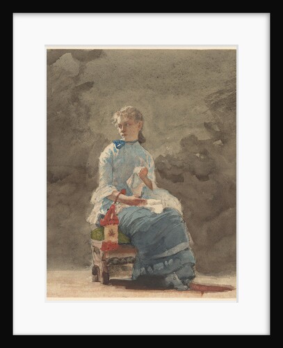 Woman Sewing, 1878-9 by Winslow Homer