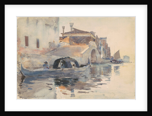 Canal Scene, Ponte Panada, Fondamenta Nuove, Venice, c.1880-82 by John Singer Sargent