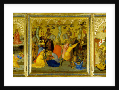 A Triptych: Agony in the Garden, The Crucifixion, and the Raising the Patriarchs and Prophets from the Dead by Andrea Vanni
