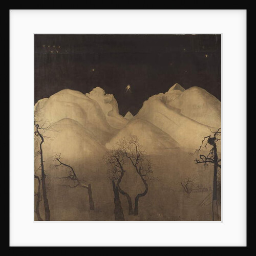 Winter Night in the Mountains. study, 1902-2 by Harald Oscar Sohlberg