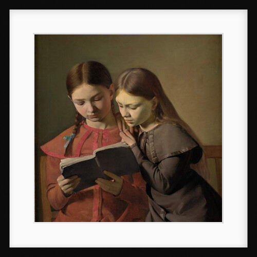 The Artist's Sisters Signe and Henriette Reading a Book, 1826 by Constantin Hansen