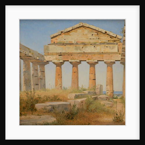 The Temple of Athena in Paestum, 1838 by Constantin Hansen