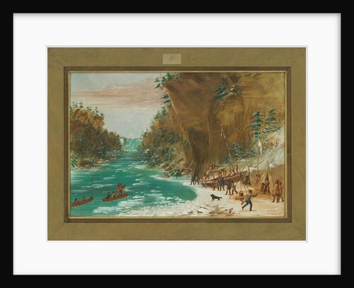 The Expedition Encamped below the Falls of the Niagara on 20th January 1679, 1847-48 by George Catlin