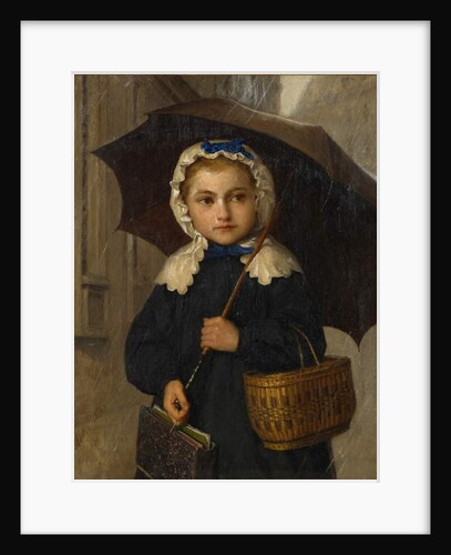 Louise Anker with Umbrella, 1872 by Albert Anker