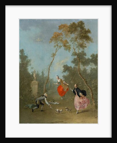 Lady on a Swing - Gallant Scene in the Park 1, c.1760 by Norbert Joseph Carl Grund