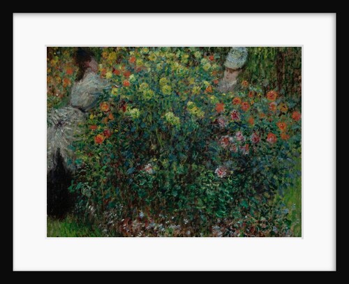 Two Women among the Flowers, 1875 by Claude Monet