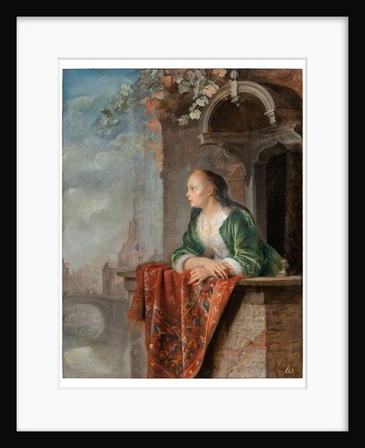 Young Lady on a Balcony, c.1664 by Gerrit or Gerard (studio of) Dou
