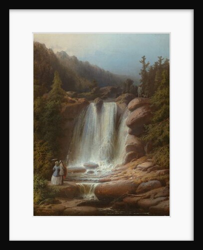 Waterfall of the Mumlava River in the Giant Mountains, 1850-53 by Josef Matěj Navrátil