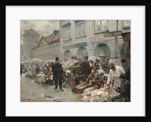 The Egg Market in Prague, 1888 by Ludek or Ludwig Marold