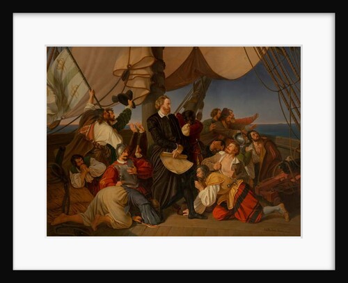 Columbus Discovers the Shores of America, 1846 by Christian Ruben