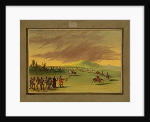 La Salle Meets a War Party of Cenis Indians on a Texas Prairie, April 25th 1686, 1847-48 by George Catlin