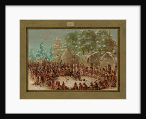 La Salle's Party Feasted in the Illinois Village, January 2nd 1680, 1847-1848 by George Catlin