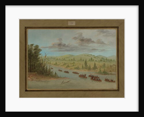 La Salle's Party Entering the Mississippi in Canoes, February 6th 1682, 1847-48 by George Catlin