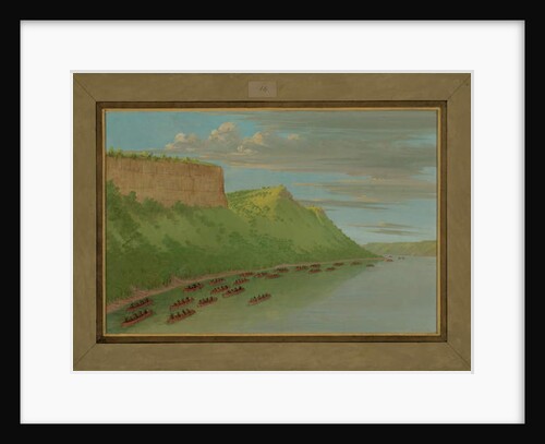 Father Hennepin and Companions Passing Lover's Leap, April 1680, 1847-48 by George Catlin