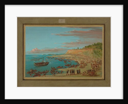 The Griffin Entering the Harbor at Mackinaw, August 27th 1679, 1847-48 by George Catlin