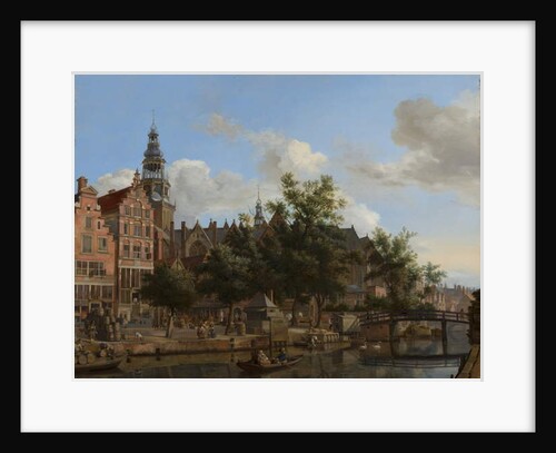 View of Oudezijds Voorburgwal with the Oude Kerk in Amsterdam, c.1670 by Jan van der Heyden