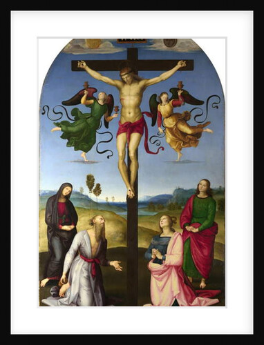 The Crucified Christ with the Virgin Mary, Saints and Angels, c.1502-03 by Raphael