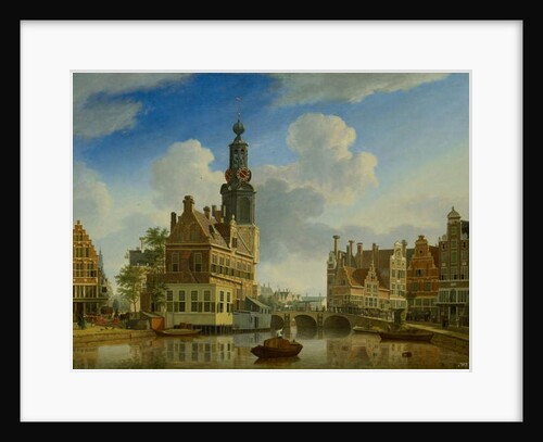 The Munt Tower viewed from Singel, 1751 by Jan Ten Compe