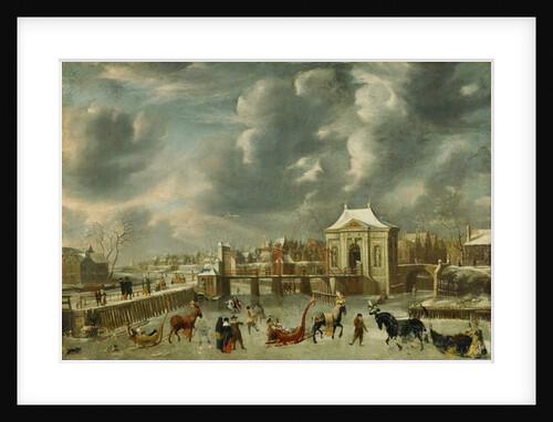 Heiligewegspoort in winter, 1653-73 by Jan Abrahamsz. Beerstraten