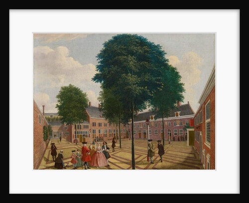 The large Courtyard of the Lepers Home, 1735 by Louis Chalon
