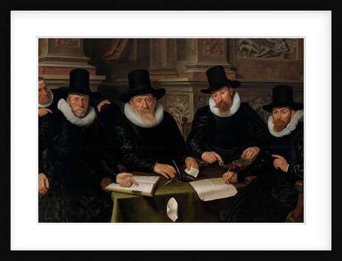Four Regents and the ‘House Father’ of the Amsterdam Lepers’ Asylum, 1624 by Werner Jacobsz van den Valckert