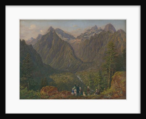Tatra landscape with figures, 1855 by Slovakian School