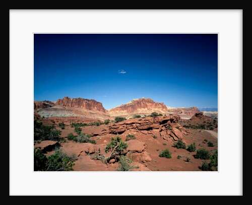 Capitol Dome and Chimney Rock, Capitol Reef National Park, Utah by Anonymous