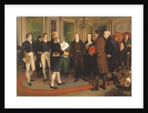 The Signing of the Treaty of Ghent, Christmas Eve, 1814, 1914 by Amedee Forestier