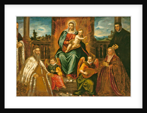 Doge Alvise Mocenigo and Family before the Madonna and Child, c.1573 by Jacopo Robusti Tintoretto