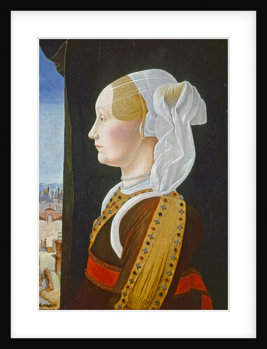 Ginevra Bentivoglio, c. 1474- 77 by Ercole de Roberti