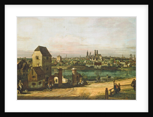 View of Munich from Haidhausen with the river Isar in the centre, 1761 by Bernardo Bellotto