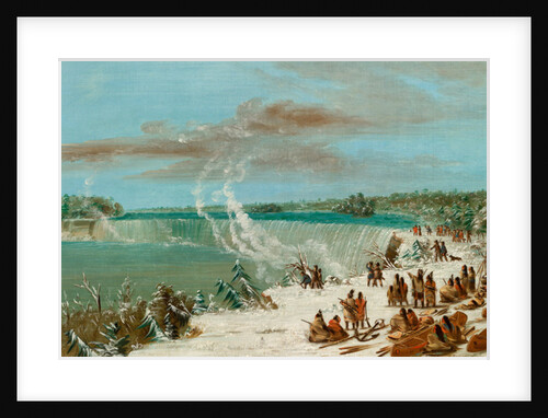 Portage Around the Falls of Niagara at Table Rock, 1847- 48 by George Catlin
