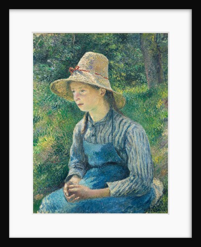 Peasant Girl with a Straw Hat, 1881 by Camille Pissarro