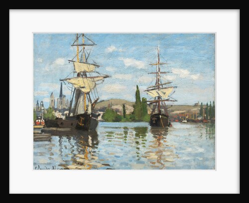 Ships Riding on the Seine at Rouen, 1872- 73 by Claude Monet