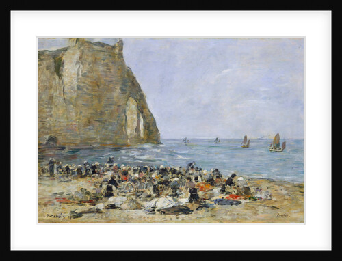 Washerwomen on the beach of Etretat, 1894 by Eugene Louis Boudin