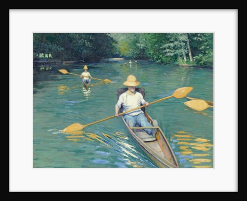 Skiffs, 1877 by Gustave Caillebotte