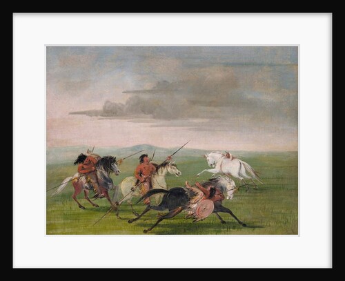Comanche Feats of Horsemanship, 1834-35 by George Catlin