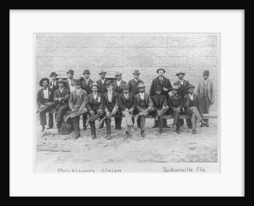 Group Portrait of African American Bricklayers Union, Jacksonville, Florida, c.1899 by American Photographer