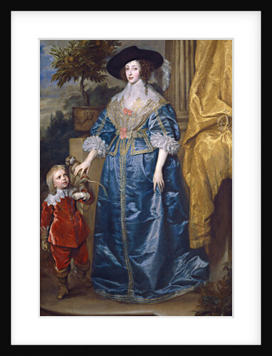 Queen Henrietta Maria with Sir Jeffrey Hudson, 1633 by Anthony van Dyck