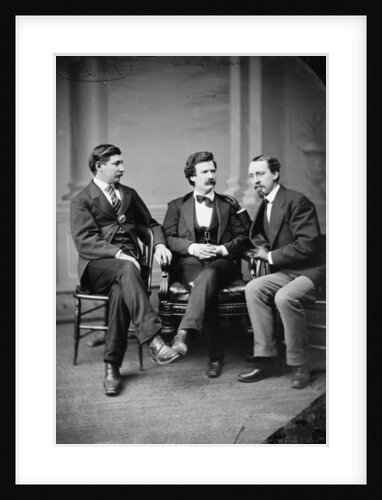 Mark Twain, George Alfred Townsend and David Gray, 1871 by American Photographer