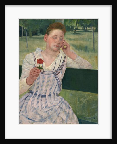Woman with a Red Zinnia, 1891 by Mary Stevenson Cassatt