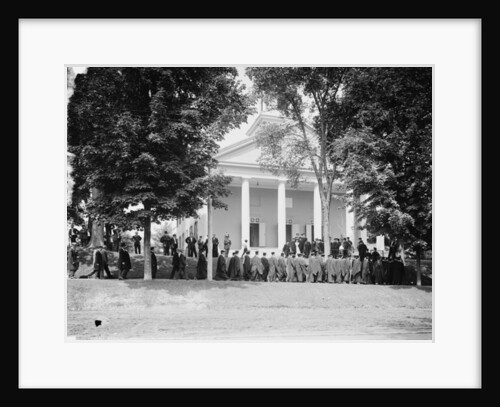 Seniors marching to college, Amherst College, c.1908 by Detroit Publishing Co.