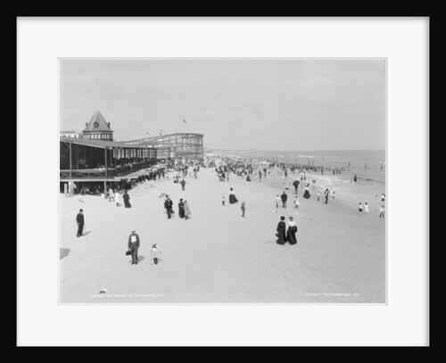 The Beach at Rockaway, New York, 1900-06 by Detroit Publishing Co.